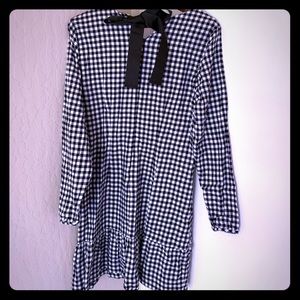 Jcrew gingham dress with bow in back